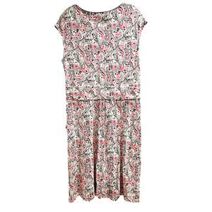 Boden casual dress 14R scoop neck sleeveless pink white paisley pockets sundress
